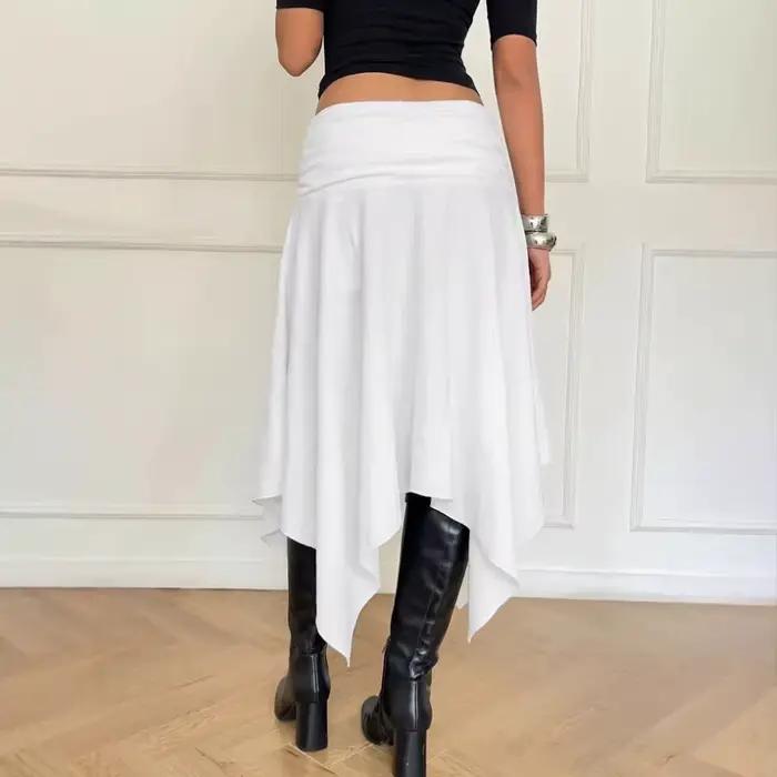 Jupes midi asymétriques bohèmes Y2K d'été