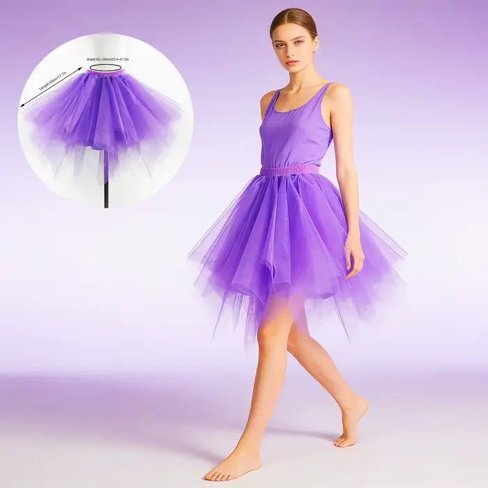 Jupe pour adulte en tulle léger et doux avec taille élastique