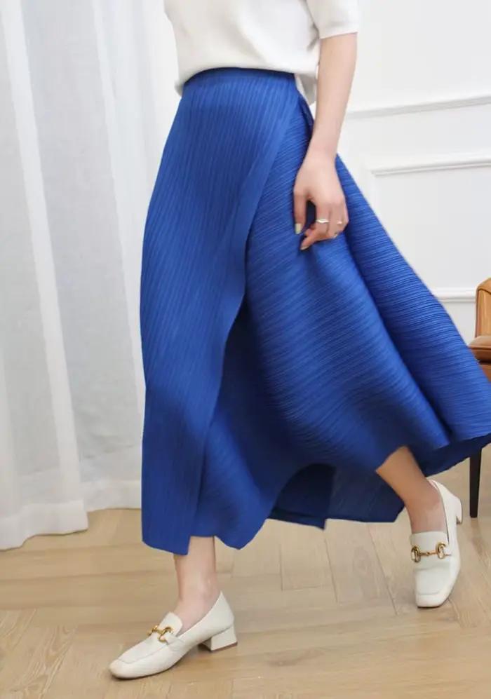 Miyake – jupe plissée ample et irrégulière pour femmes