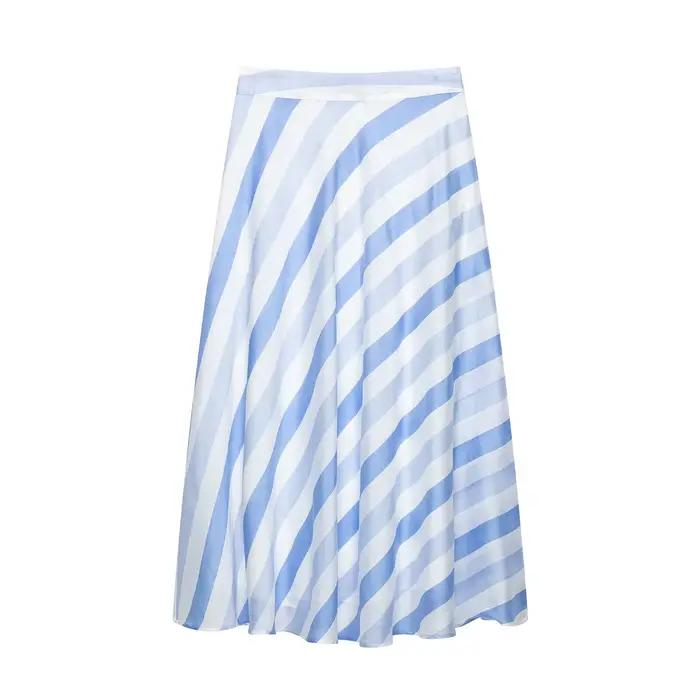 Jupe élégante rayée de marque pour femme
