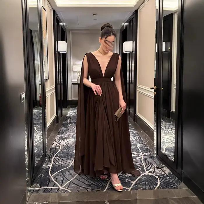Robe élégante en mousseline de soie