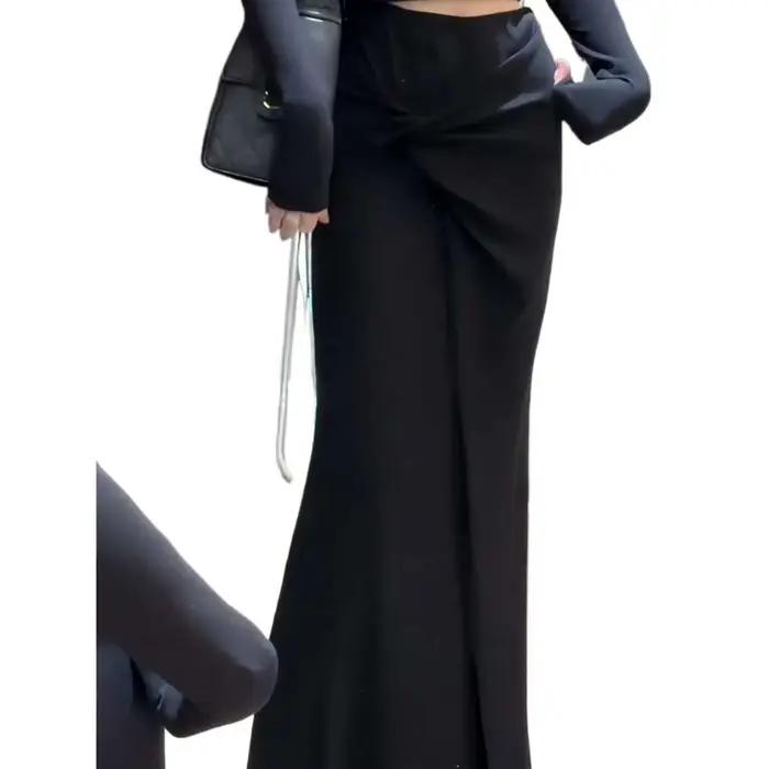 Jupe midi noire élégante pour femme