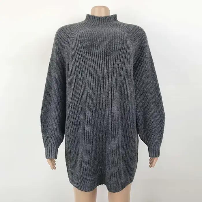 Robe pull à col roulé pour femme