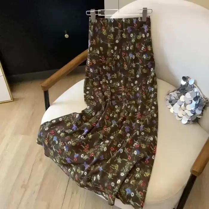 Jupe longue élégante taille haute pour femme