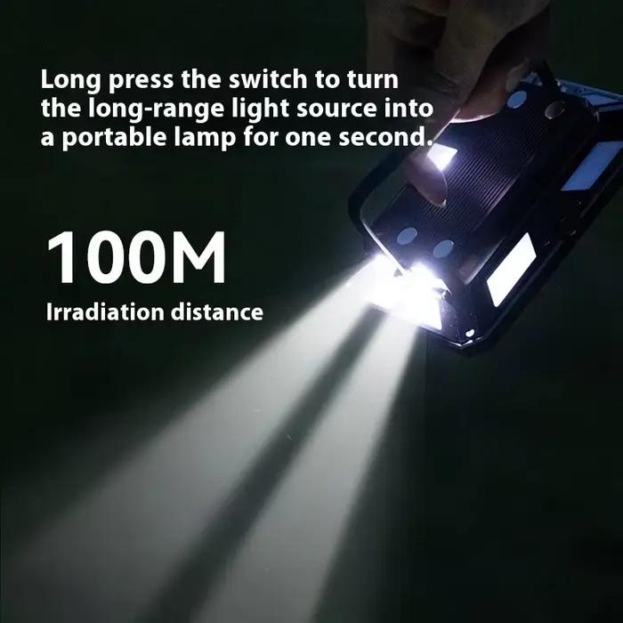 Lampe de camping LED pour tente, autonomie de 30h, fixation magnétique puissante, 3 modes de couleur, avertissement rouge, charge rapide USB-C