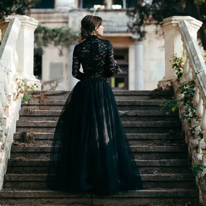Jupes longues en tulle bleu ciel pour femmes