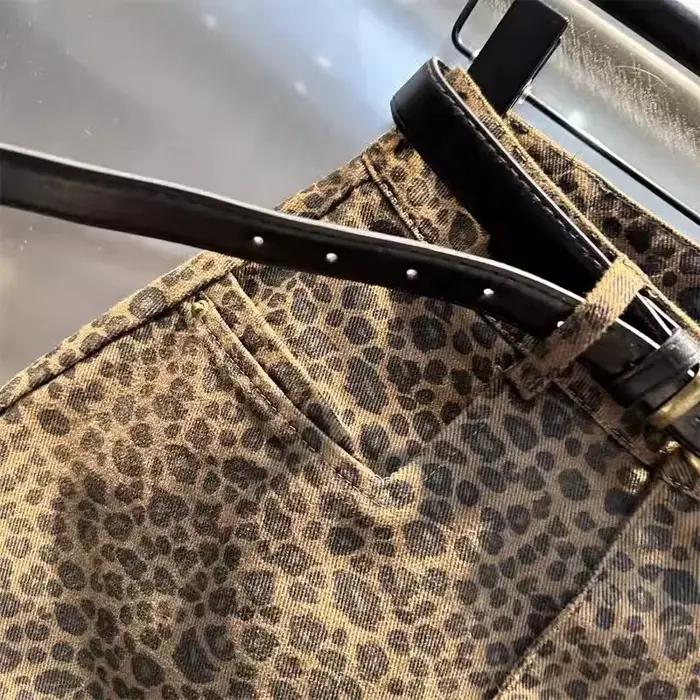Jupe en jean léopard Sexy pour femmes