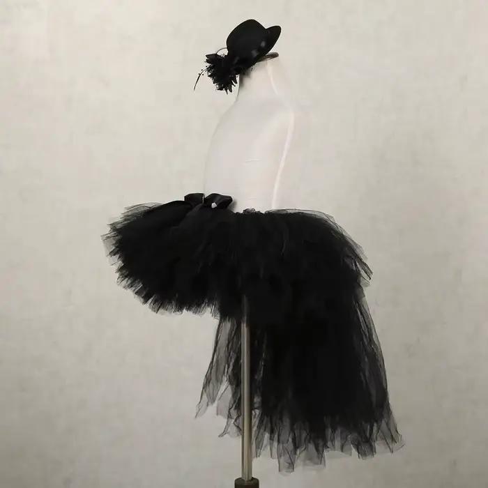 Jupes traînantes noires solides pour filles