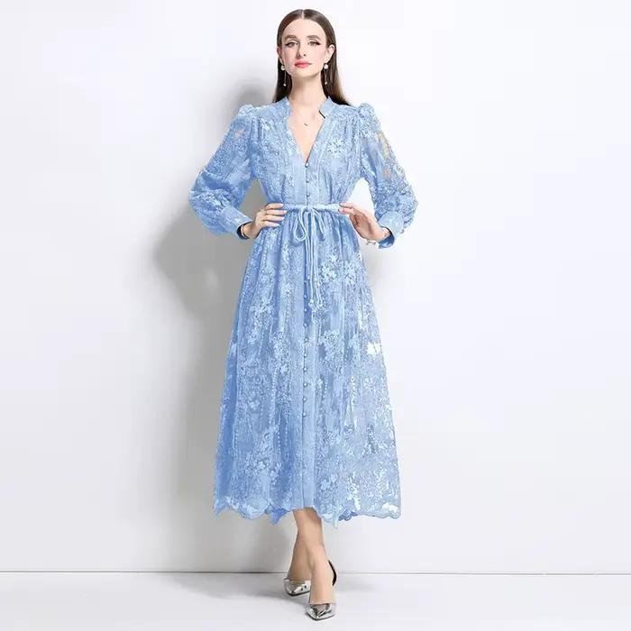 Robe longue française de Style palais