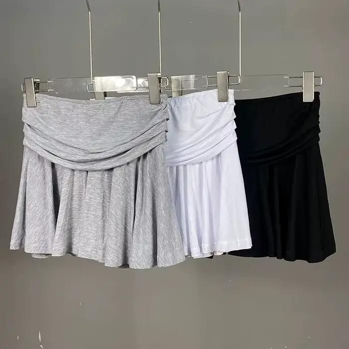 Jupe trapèze plissée pour femme