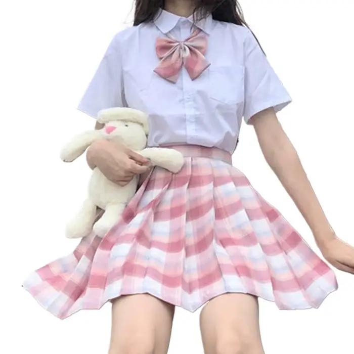 Ensemble uniforme jupe courte de style japonais original avec manches courtes