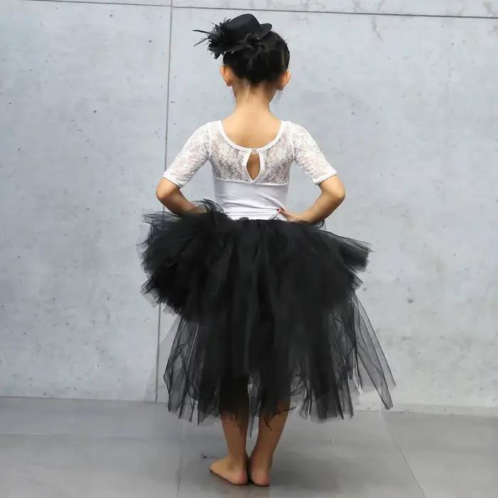 Jupes traînantes noires solides pour filles