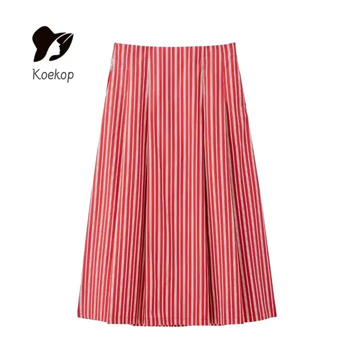 Koekop mode femme Sexy rayé licou haut court et Vintage taille haute labyrinthe femmes Chic dames