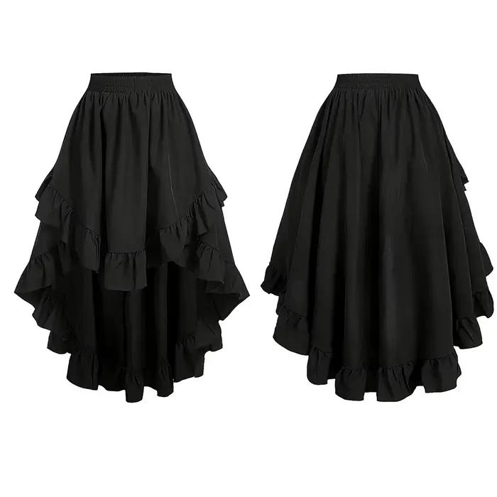 Jupe rétro taille haute avec un design devant court et dos long