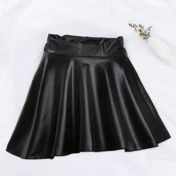 Jupes en Faux cuir pour femmes