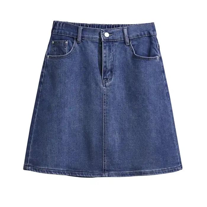 Jupe trapèze en jean pour femme