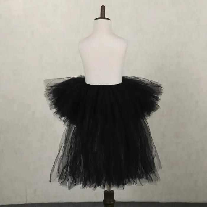 Jupes traînantes noires solides pour filles