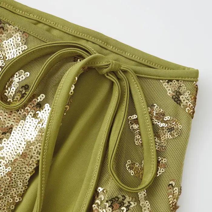 Mini jupes à paillettes scintillantes pour femmes