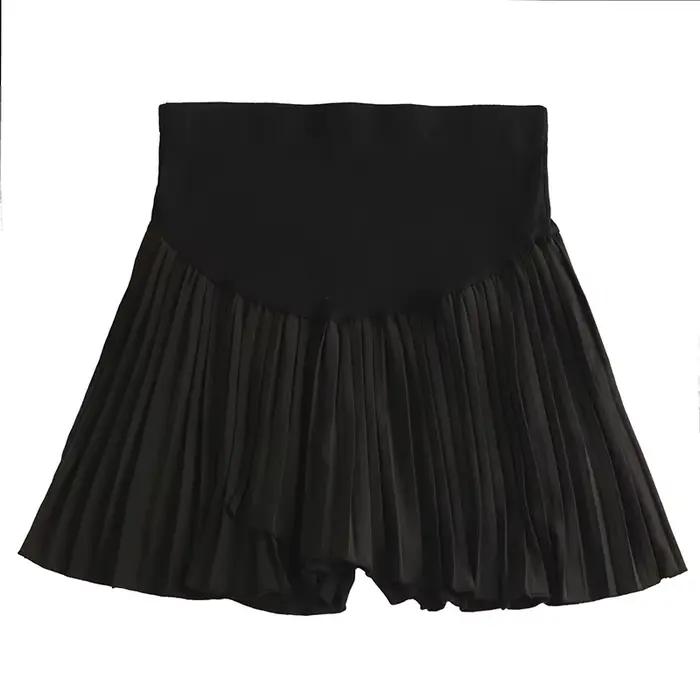 Mini jupe en mousseline de soie pour femme enceinte