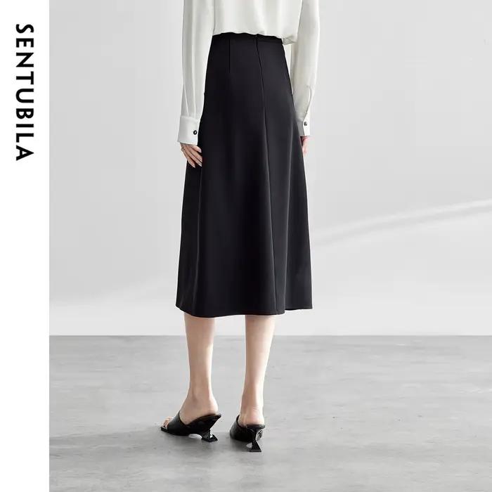 Jupes portefeuille élégantes SENTUBILA pour femmes – Collection Printemps-Automne 2026 – Tenue de bureau chic
