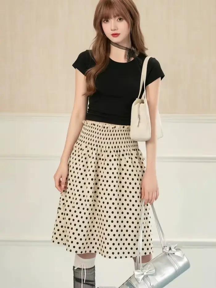 Jupe à pois pour femme