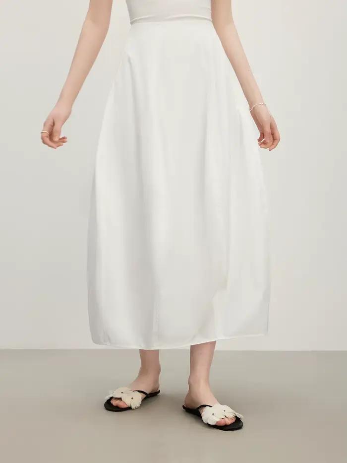 FSLE élégant Style de déplacement fleur bourgeon jupe pour les femmes été 2025 nouveauté avec ceinture attachée Anti-rides 25FS12515