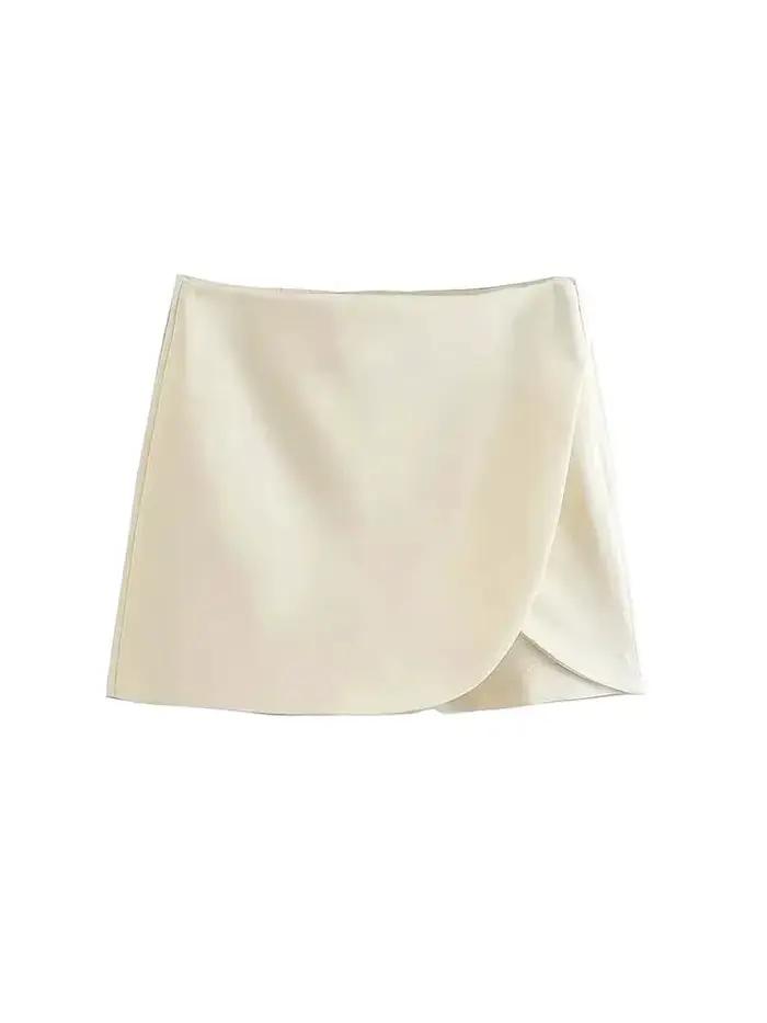 Femmes mode paréo Style Shorts jupes Vintage taille haute côté fermeture éclair femme jupe Mujer