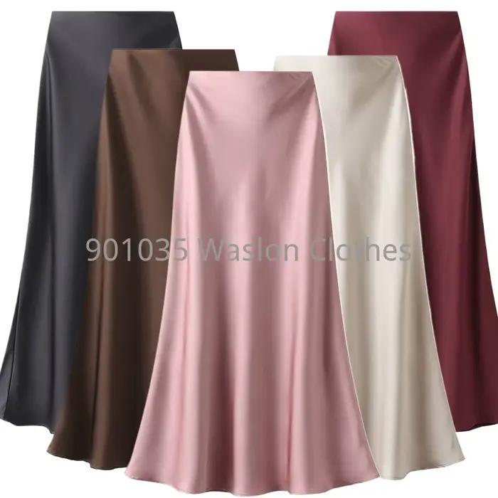 Jupe maxi en satin artificiel champagne élégante high street pour femmes occassions spéciales années 20年代的文本似乎与问题无关，以下是根据您提供的信息生成的商品描述： ###TITRE### Jupe maxi en satin artificiel champagne élégante pour femmes haute rue pour diverses occasions