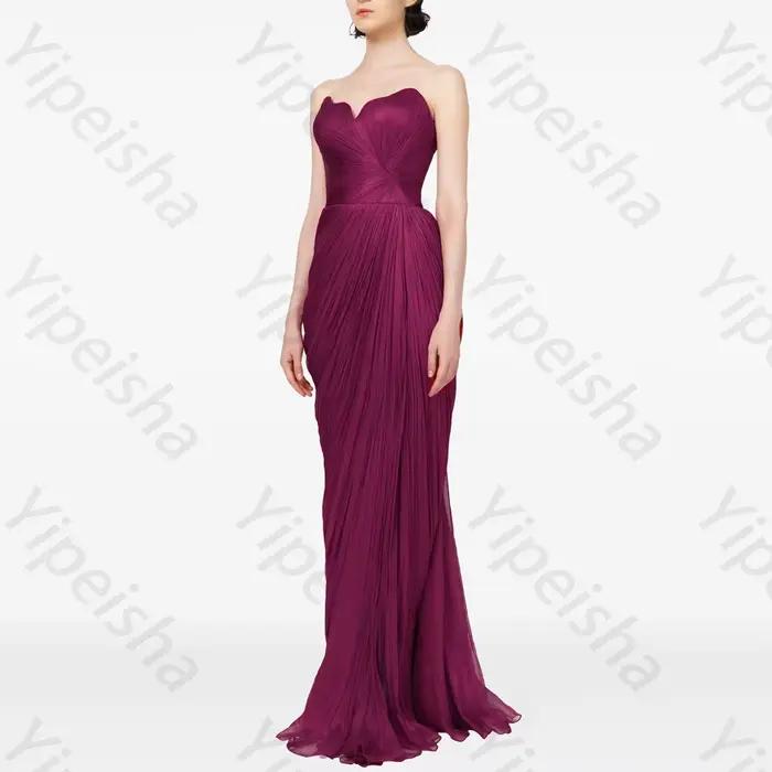 Robe de soirée longue sans bretelles, épaules dénudées, élégante, sans manches, dos nu, exquise, robes de soirée de haute qualité, personnalisées