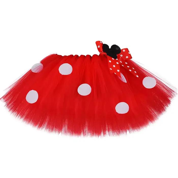 Jupe tutu rouge rose Minnie pour bébés filles