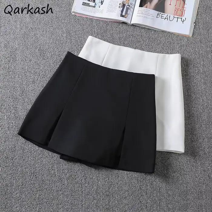 Mini jupes femmes fente taille haute mode coréenne 5XL Sexy Micro jupe Hotsweet été Chic dames Streetwear Simple tout-match