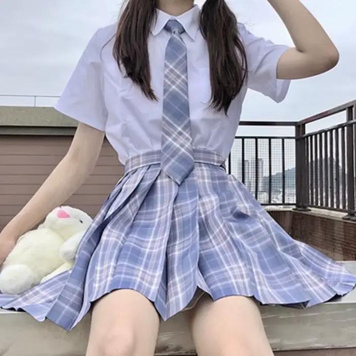 Ensemble uniforme jupe courte de style japonais original avec manches courtes