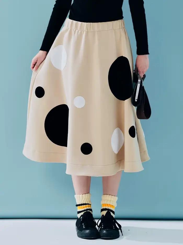Jupe polyvalente à pois en peluche IMAKOKONI