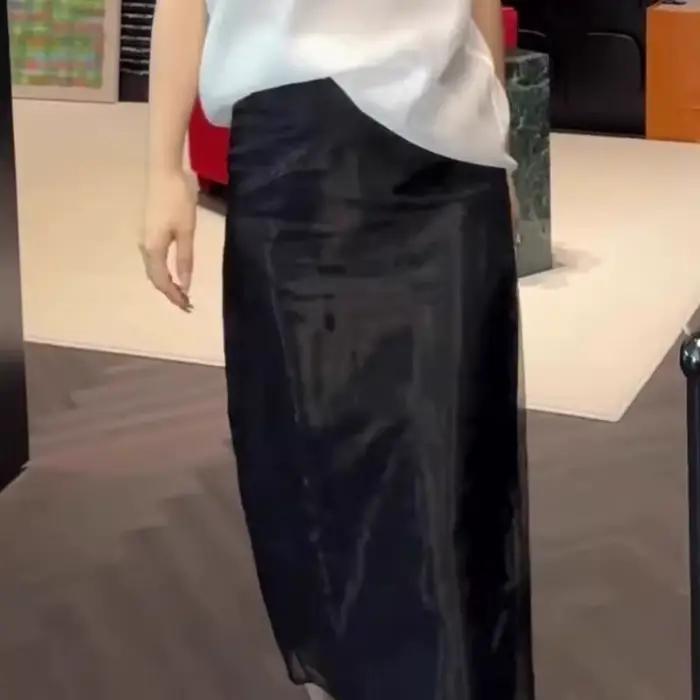 Nouvelle jupe d'été en maille française pour femme