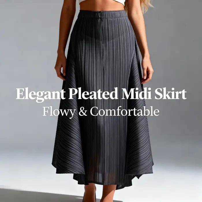Jupe plissée irrégulière Miyake