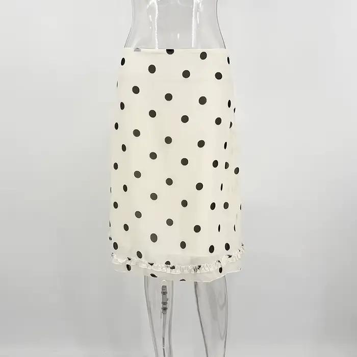Jupes d'été à pois pour femmes