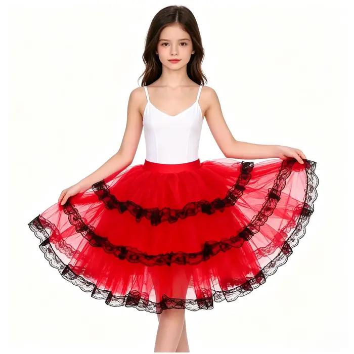 Jupe espagnole rouge pour femme