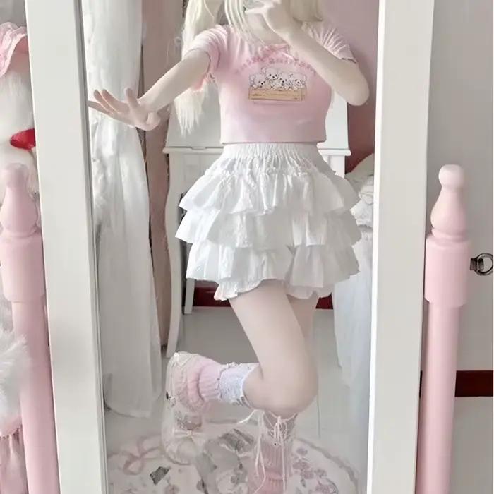 Mini-jupe Lolita noire pour femme