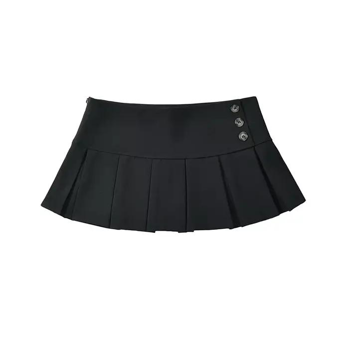 YENKYE – Mini jupe plissée rétro américaine pour femmes