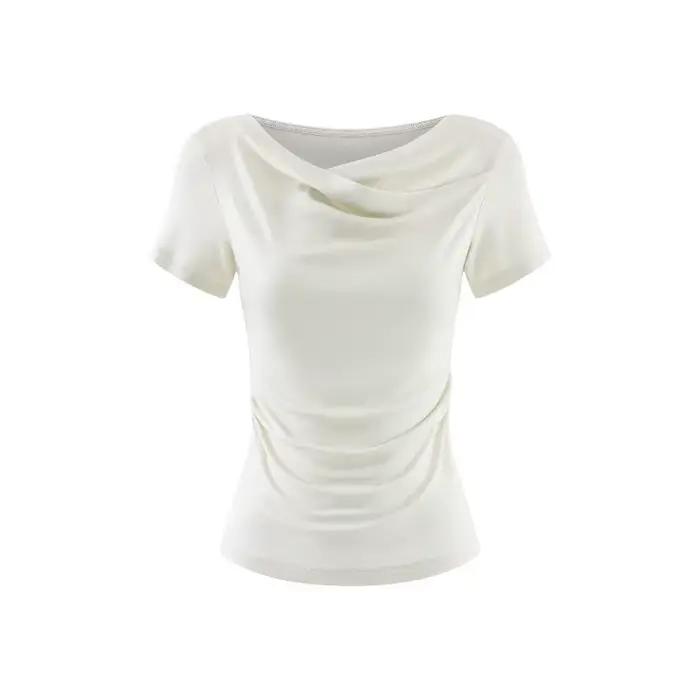 Ensemble jupe et t-shirt drapé pour femme