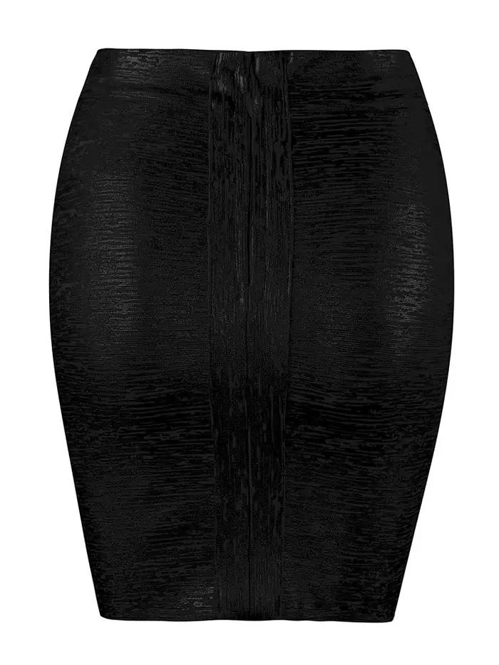 Vente en gros femmes jupe d'été Sexy noir argent or
