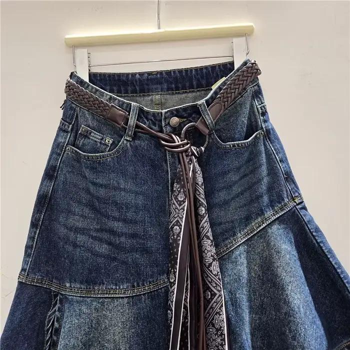 Jupe en jean asymétrique pour femme