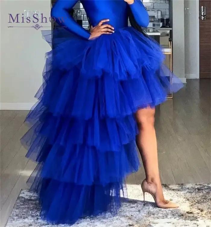 Jupe tutu en tulle bleu royal pour femme