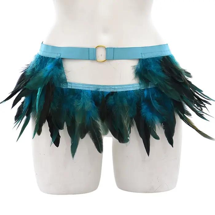 Festival plumes jupes carnaval fête musique Y2k jupe Sexy Mini