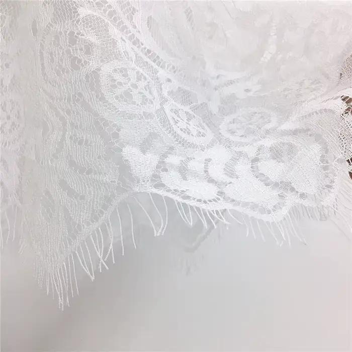Mini jupe en dentelle transparente polyestère avec motif floral pour femmes, décontractée et sexy pour printemps été