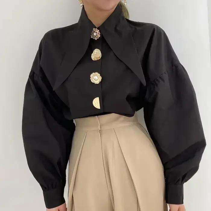 2025 automne à manches longues femmes chemise mode printemps Lanter