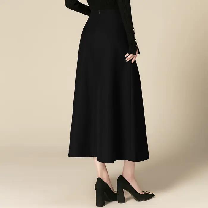 LOUIS YAO vêtements de travail chic jupe femme 2025 automne/hiver déplacements minimaliste luxe plissé nœud orné rétro