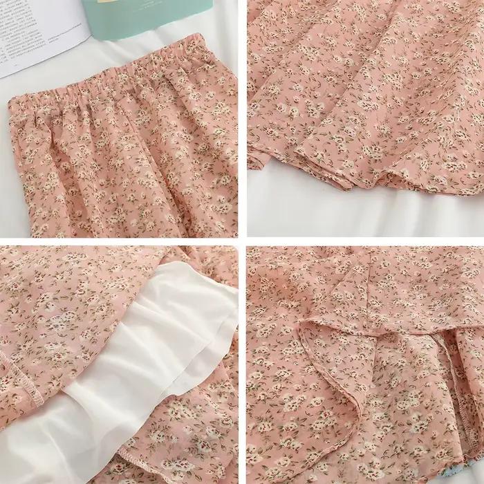 Longue jupe plissée en mousseline de soie pour femme