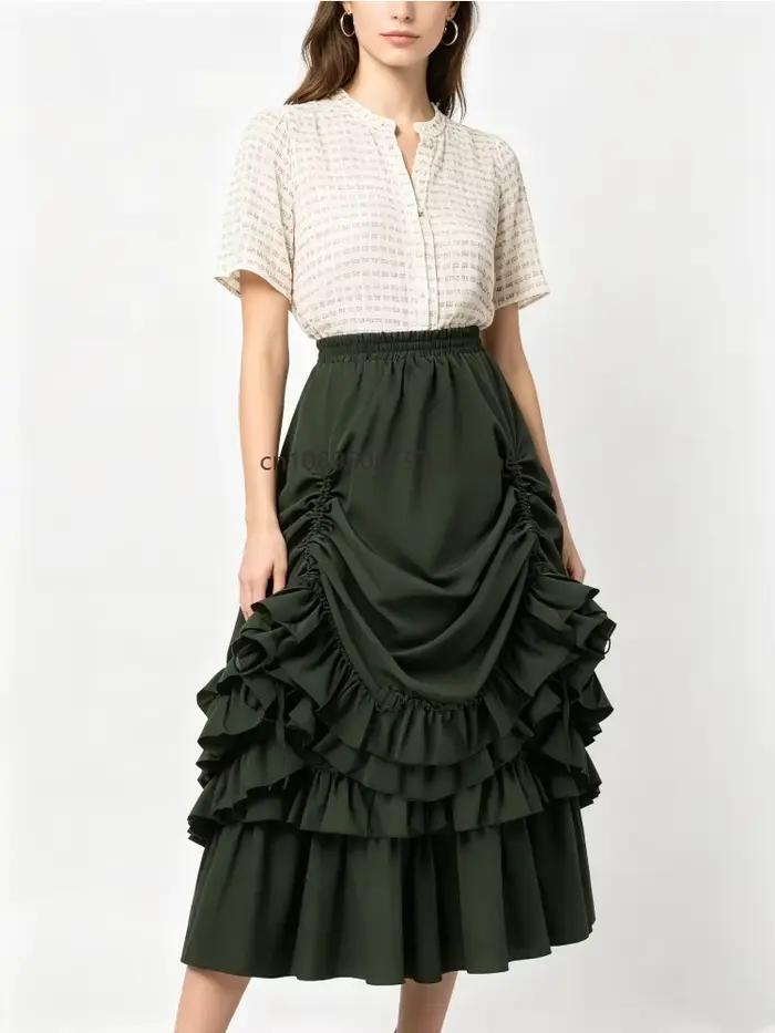 Jupe courte plissée style gothique victorien rétro rock pour femme costumes de cosplay et soirées d'horreur