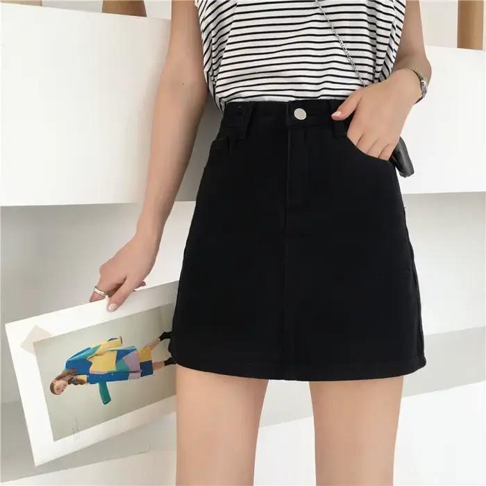 Jupe en jean de style coréen pour femme